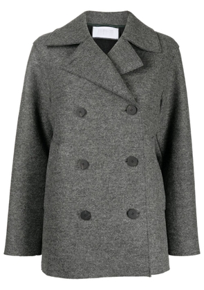 Harris Wharf London felted double-breasted peacoat - Grey