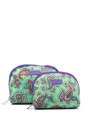 ETRO paisley-print wash bags (set of two) - Green