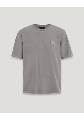Belstaff Mineral Outliner T-shirt Men's Mineral Dye Jersey Dark Cloud Grey Size 2XL