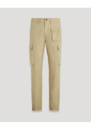 Belstaff Trialmaster Cargo Trousers Men's Cotton Blend Gabardine Echo Green Size 31