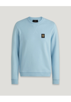Belstaff Sweatshirt Men's Cotton Fleece Skyline Blue Size M
