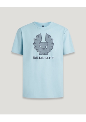 Belstaff Hex Phoenix T-shirt Men's Heavy Cotton Jersey Skyline Blue Size S