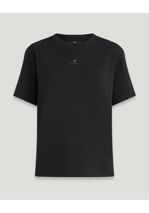 Belstaff Yew T-shirt Women's Cotton Jersey Black Size 3XL