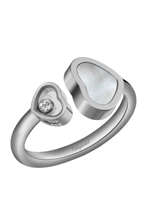 Chopard White Gold And Diamond Happy Hearts Ring
