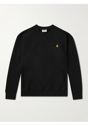 Carhartt WIP - Logo-Embroidered Cotton-Blend Jersey Sweatshirt - Men - Black - XS