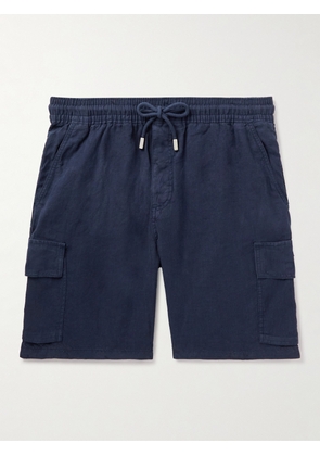 Vilebrequin - Straight-Leg Linen Drawstring Cargo Shorts - Men - Blue - S