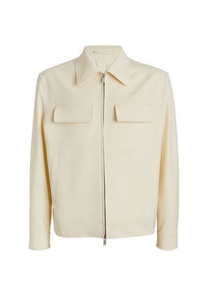 Lardini Wool-Blend Zip-Up Jacket