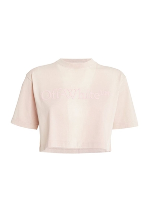 Off-White Cropped Laundry T-Shirt