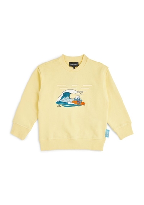 Emporio Armani Kids X The Smurfs Cotton Printed Sweatshirt (4-12 Years)