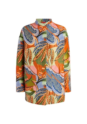 Max & Co. Quilted Tropical Print Jacket