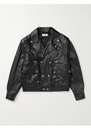 SAINT LAURENT - Leather Biker Jacket - Men - Black - IT 46