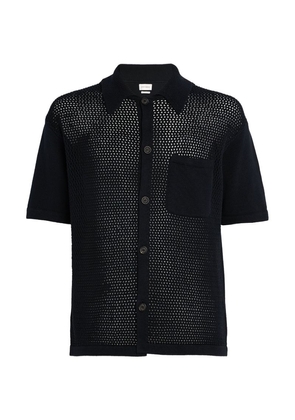 Oliver Spencer Cotton Mesh-Knit Shirt