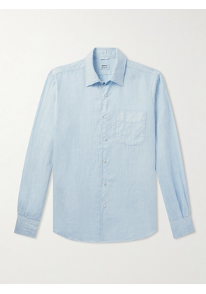 Aspesi - Sedici Slim-Fit Cutaway-Collar Linen Shirt - Men - Blue - EU 38