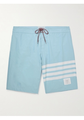 Thom Browne - Straight-Leg Long-Length Logo-Appliquéd Striped Swim Shorts - Men - Blue - 0