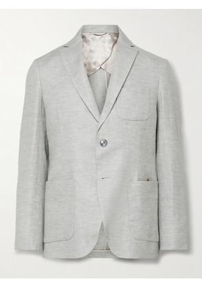 Agnona - Linen-Twill Suit Jacket - Men - Gray - IT 46