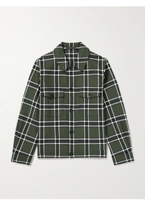 Mr P. - Checked Cotton Overshirt - Men - Green - XS