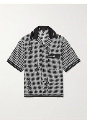 AMIRI - Camp-Collar Logo-Print Silk-Twill Shirt - Men - Black - IT 44