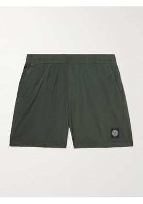 Stone Island - Straight-Leg Mid-Length Logo-Appliquéd Nylon Metal Swim Shorts - Men - Green - S