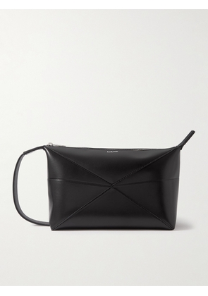 LOEWE - Puzzle Fold Leather Wash Bag - Men - Black