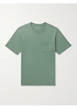 Hartford - Pocket Garment-Dyed Slub Cotton-Jersey T-Shirt - Men - Green - S