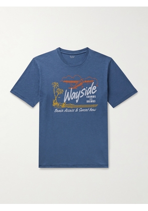 Hartford - Wayside Printed Slub Cotton-Jersey T-Shirt - Men - Blue - S