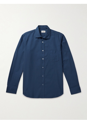 Hartford - Paul Cotton-Seersucker Shirt - Men - Blue - S