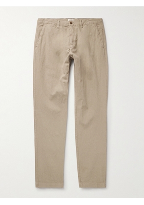 Hartford - Tyron Slim-Fit Straight-Leg Cotton and Linen-Blend Trousers - Men - Neutrals - IT 46