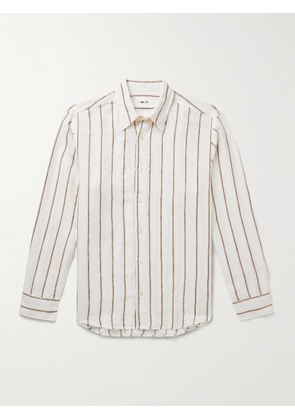 NN07 - Quinsy 5244 Striped Linen Shirt - Men - Neutrals - S