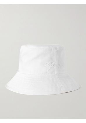 Gucci - Logo-Embroidered Cotton-Twill Bucket Hat - Men - White - S