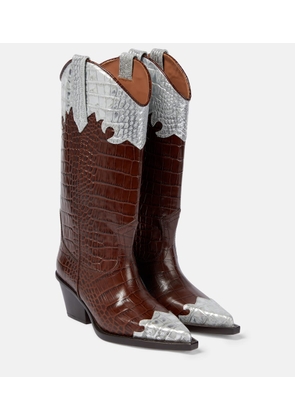 Paris Texas Leather cowboy boots