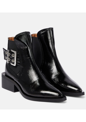Ganni Faux-leather Chelsea boots