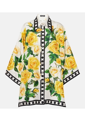 Dolce&Gabbana Oversized floral silk shirt