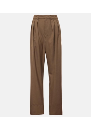 Lemaire High-rise wool-blend straight pants