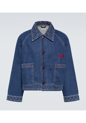 Bode Embroidered denim jacket