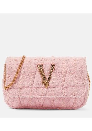 Versace Virtus Mini tweed shoulder bag