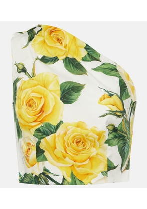 Dolce&Gabbana Floral one-shoulder top