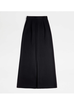 Tod's - Long Skirt in Wool, BLACK, 40 - Skirts