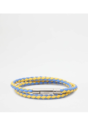 Tod's - MyColors Bracelet in Leather, YELLOW,LIGHT BLUE,  - Accessories