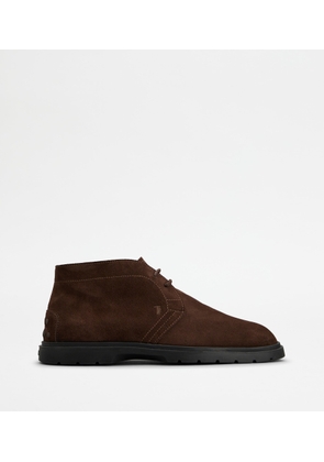 Tod's - Desert Boots in Suede, BROWN, 10 - Shoes