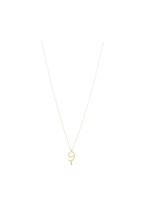 Number 9 gold diamond necklace
