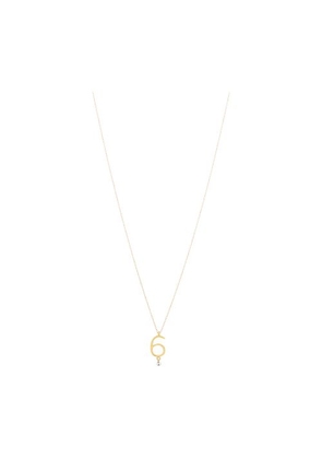 Number 6 gold diamond necklace