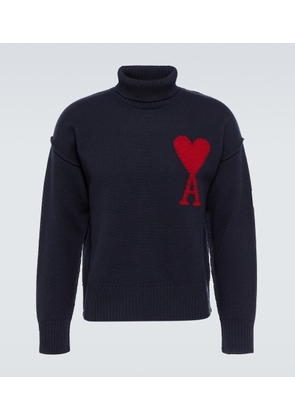 Ami Paris Ami de Cœur wool turtleneck sweater