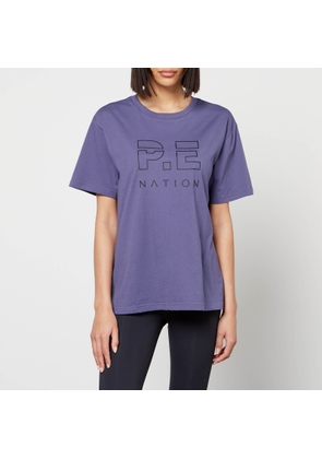 P.E Nation Women's Heads Up Organic Cotton-Jersey T-Shirt - Heron - S