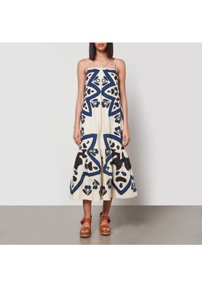 Sea New York Kaia Kaleidoscope Cotton and Linen-Blend Dress - M
