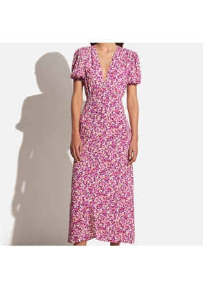 Faithfull The Brand Bellavista Floral-Print Crepe Midi Dress - XS