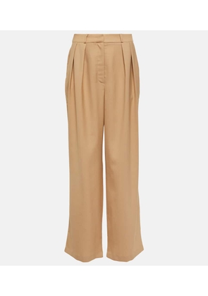 The Frankie Shop Tansy pleated twill wide-leg pants