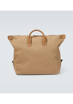 Zegna Raglan leather-trimmed duffel bag