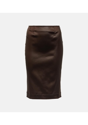 Dolce&Gabbana High-rise satin pencil skirt