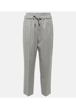 Brunello Cucinelli Wool flannel straight pants