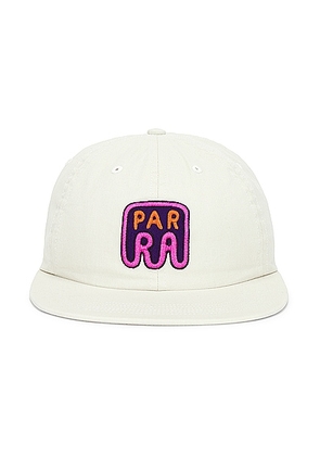By Parra Fast Food Logo 6 Panel Hat in Off White - White. Size all.